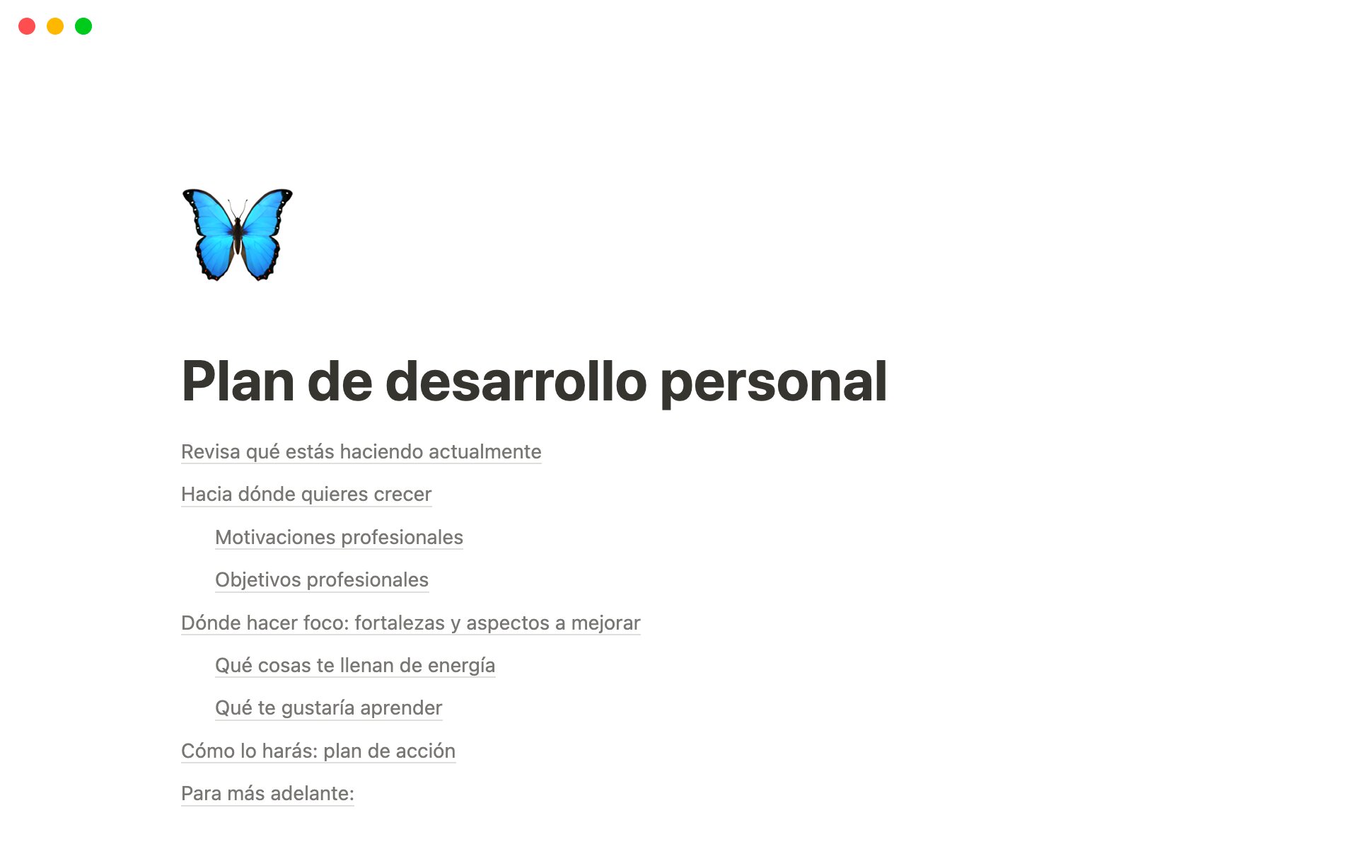 Crea un Plan de Desarrollo Personal