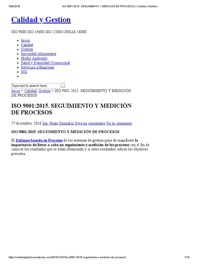 Medición y Seguimiento Continuo