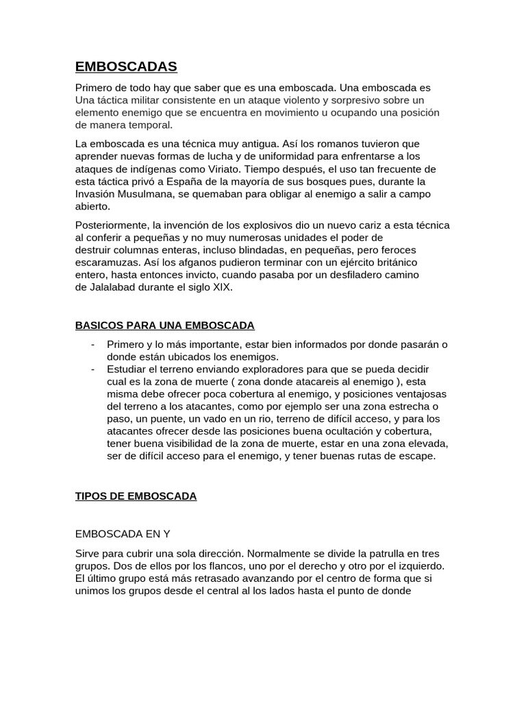 Tácticas de Emboscada y Flanqueo